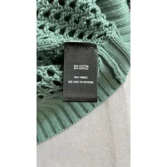 Torrid open stitch green cardigan sweater size Large - Picture 9 of 10